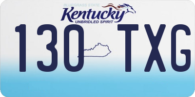KY license plate 130TXG
