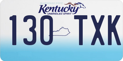 KY license plate 130TXK