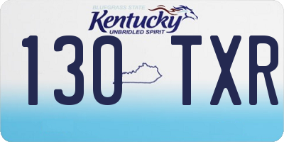 KY license plate 130TXR