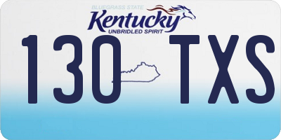 KY license plate 130TXS