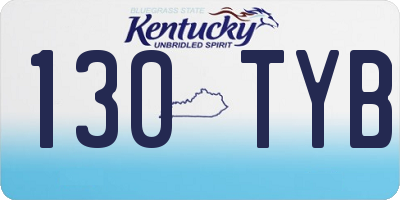 KY license plate 130TYB