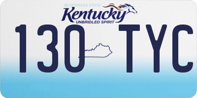 KY license plate 130TYC