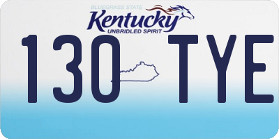 KY license plate 130TYE