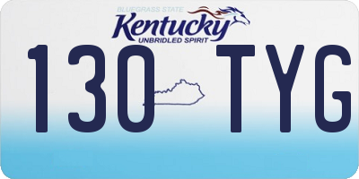 KY license plate 130TYG