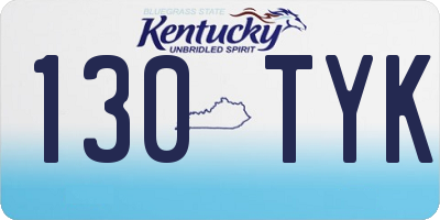 KY license plate 130TYK