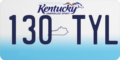 KY license plate 130TYL