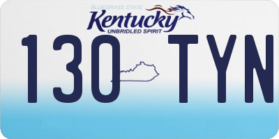 KY license plate 130TYN