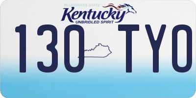 KY license plate 130TYO