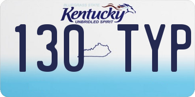 KY license plate 130TYP