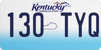 KY license plate 130TYQ