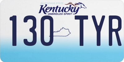 KY license plate 130TYR