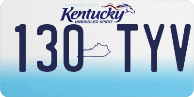 KY license plate 130TYV