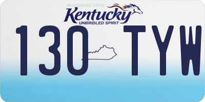 KY license plate 130TYW
