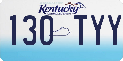 KY license plate 130TYY