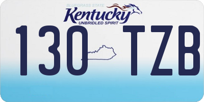 KY license plate 130TZB