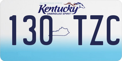 KY license plate 130TZC
