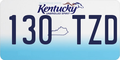 KY license plate 130TZD