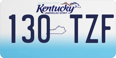 KY license plate 130TZF