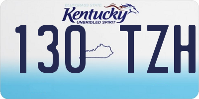 KY license plate 130TZH