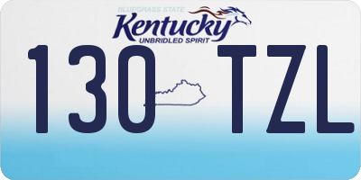 KY license plate 130TZL