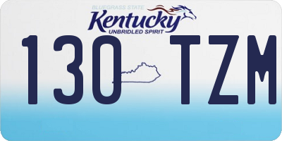 KY license plate 130TZM