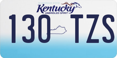 KY license plate 130TZS