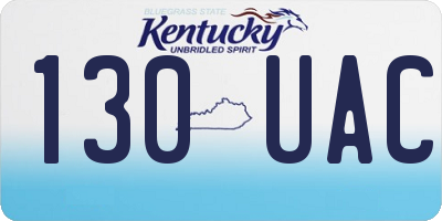 KY license plate 130UAC