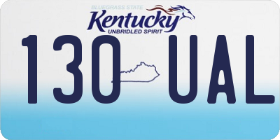 KY license plate 130UAL