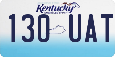 KY license plate 130UAT