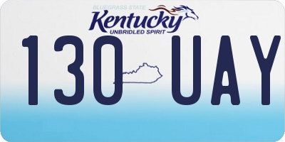 KY license plate 130UAY