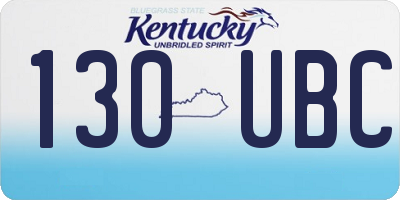 KY license plate 130UBC