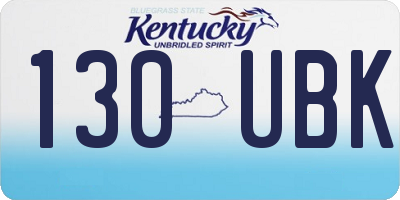 KY license plate 130UBK