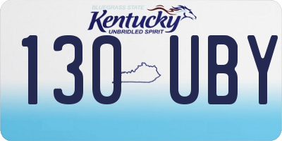 KY license plate 130UBY
