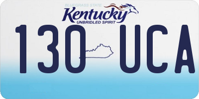 KY license plate 130UCA