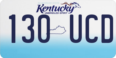 KY license plate 130UCD