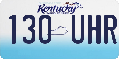 KY license plate 130UHR