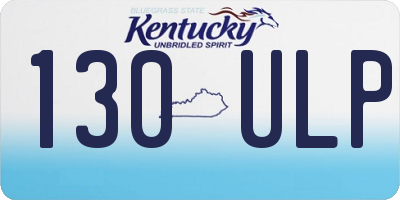 KY license plate 130ULP