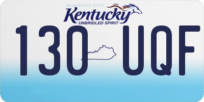 KY license plate 130UQF
