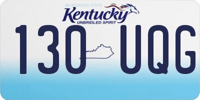 KY license plate 130UQG