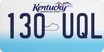KY license plate 130UQL