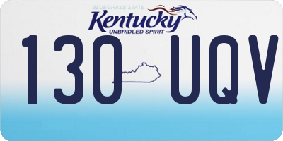KY license plate 130UQV