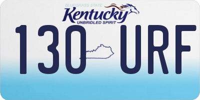 KY license plate 130URF