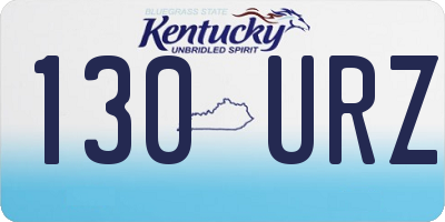 KY license plate 130URZ