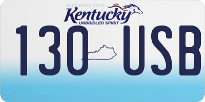 KY license plate 130USB