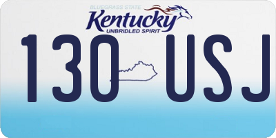KY license plate 130USJ