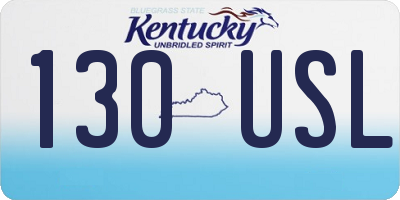 KY license plate 130USL