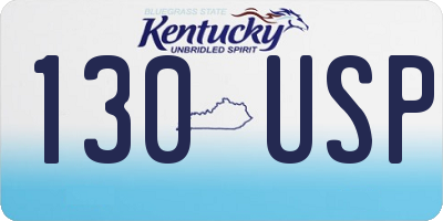 KY license plate 130USP