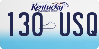 KY license plate 130USQ