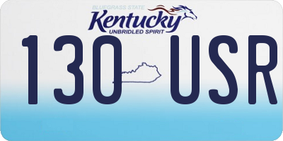 KY license plate 130USR