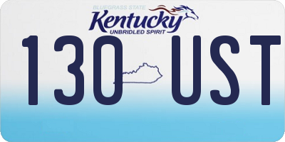 KY license plate 130UST